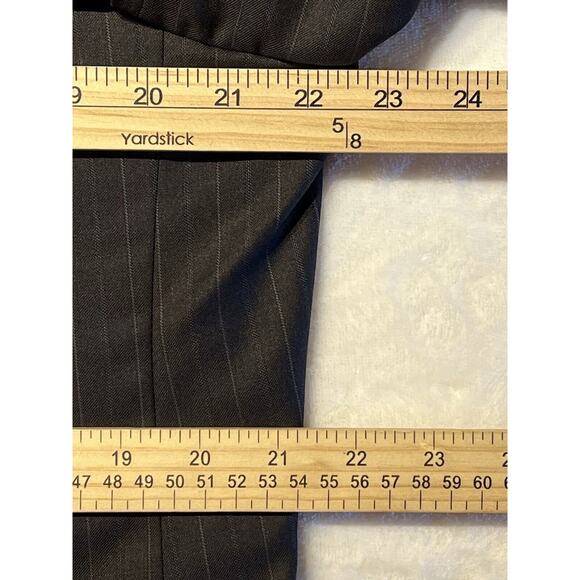 Ermenegildo Zegna Misura 46R Brown Blue Stripe Blazer Sport Suit Jacket 15 Mil - Picture 12 of 16